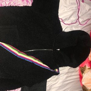 Sherpa zip up hoodie